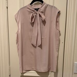 Express Women's Blush Tie-Neck Blouse